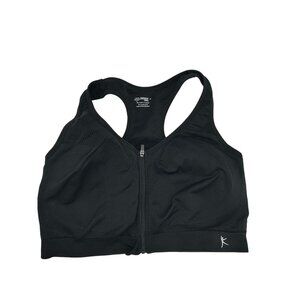 Danskin Women's Sports Bra Seamless Shaping Zip Front‎ Large